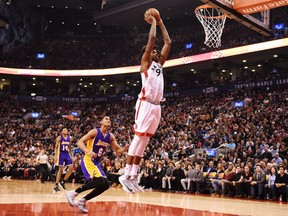 Lucas Nogueira gave the Raptors good minutes against Los Angeles on Friday. CP