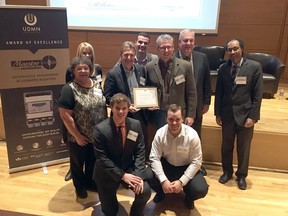 Maestro Mine Ventilation, a Sudbury company, was recognized last week for its commercial success during the second Ultra Deep Mining Network symposium in the Nickel City. Photo supplied