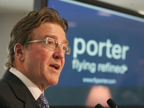 President and CEO Robert Deluce speaks to media in October 2006, two weeks before its first scheduled flight. (Postmedia Network File photo)