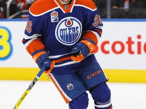 Drake Caggiula of the Edmonton Oilers was excited to play against Jonathan Toews and the Chicago Blackhawks on November 21, 2016 at Rogers Place in Edmonton.