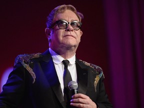 Sir Elton John performs at the 15th Annual Elton John AIDS Foundation An Enduring Vision Benefit at Cipriani Wall Street on November 2, 2016 in New York City. (Photo by Andrew Toth/Getty Images for Bulgari)