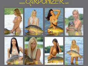 The cover of the Carponizer calendar showing women posing with card, is pictured in this undated handout photo. (Handout/Postmedia Network)