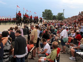 The RCMP Musical Ride attracted an estimated 5,000 spectators to the Dresden Raceway in Dresden, Ont. on Wednesday August 24, 2016. Ellwood Shreve/Chatham Daily News/Postmedia Network