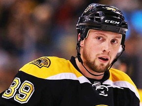 Former Belleville Bulls captain Matt Beleskey of the Boston Bruins suffered a knee injury on the weekend. (NHL.com)