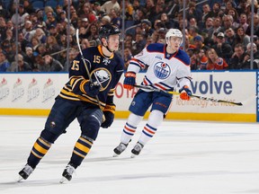 Connor McDavid and Jack Eichel, chosen first and second overall in the 2015 NHL Entry Draft, will meet for the first time this season in Buffalo on Tuesday. (Getty Images)