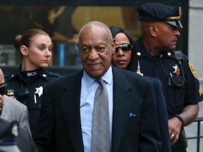 In this Nov. 1, 2016 file photo, Bill Cosby leaves after a hearing in his sexual assault case at the Montgomery County Courthouse in Norristown, Pa. In a setback for Cosby in his criminal case, a judge ruled Monday, Dec. 5, 2016, that a damaging deposition he gave in a lawsuit can be used at his criminal sex assault trial. (AP Photo/Mel Evans, File)