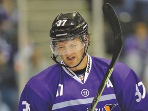 Ex-Maple Leaf Jay Rosehill playing for the Braehead Clan. www.braeheadclan.com