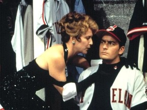Margaret Whitton with Charlie Sheen in 1989's "Major League."