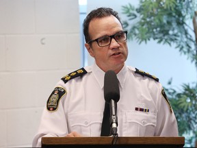 Police Chief Danny Smyth apologized for comments made by police during a press conference last month. (Kevin King/Winnipeg Sun file photo)
