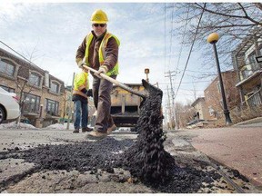 The city could give thought to how an infrastructure levy could help pay for necessary repairs to municipal assets, like roads. OTTAWA CITIZEN