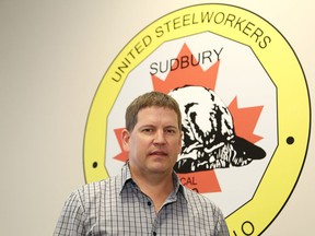 Myles Sullivan, area co-ordinator of United Steelworkers, on Wednesday. (John Lappa/Sudbury Star)