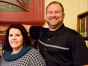 Brian and Cathy Knowler spoke at the Petrolia public library recently about their journey through Brian’s struggle with PTSD and how they learned to heal. (Melissa Schilz/Postmedia Network