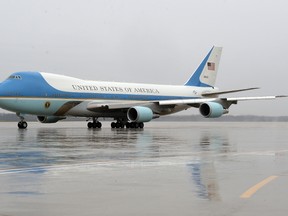 Air Force One prepares to take off from Andrews Air Force Base Tuesday, Dec. 6, 2016. (AP Photo/Susan Walsh)