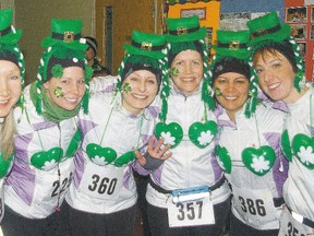 Shelly Segui, left, Sarah Leason, Hilary Root, Dindy Sigurdson, Sandy Andersen and Amy McWhirter appeared in their St. Patrick's Day best for the 2013 Shamrock Shuffle to benefit Inn Out of the Cold.