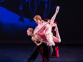 Paul Destrooper dances with one of his ballerinas - Photo submitted.