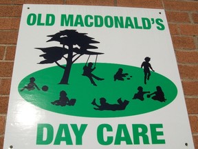 Day care sign