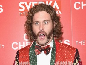 T. J. Miller attends the Paramount Pictures with The Cinema Society & Svedka host a screening of "Office Christmas Party" at Landmark Sunshine Cinema on December 5, 2016 in New York City. (Photo by Jamie McCarthy/Getty Images)