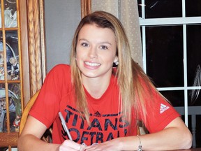 Cami Sinclair has signed her national letter of intent to join the Detroit Mercy Titans. Sinclair, an 18-year-old Oil City resident, will join the NCAA Division I school next month prior to the start of the 2017 season. (Handout)