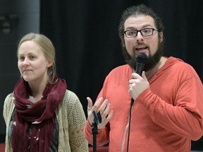 Jay and Michelle Brock in Tillsonburg, Tuesday, Dec. 6. (CHRIS ABBOTT/TILLSONBURG NEWS)