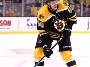 David Pastrnak of the Boston Bruins. (MADDIE MEYER/Getty Images)