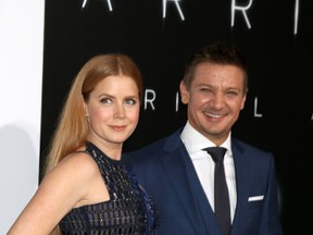 "Arrival" premiere at Village Theater on Nov. 6, 2016 in Westwood, Calif. Featuring: Amy Adams, Jeremy Renner. (WENN.com photo)