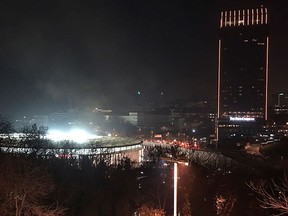 A view of Besiktas football club stadium, following at attack in Istanbul, late Saturday, Dec. 10, 2016.  (AP Photo)
