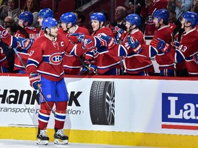 Max Pacioretty of the Montreal Canadiens celebrates his first-period goal during an NHL game against the Colorado Avalanche at the Bell Centre on Dec. 10, 2016 in Montreal. (Minas Panagiotakis/Getty Images)