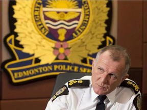 Chief Rod Knecht said Edmonton police place a high priority on investigations involving haste speech during an interview with Postmedia on Friday, Dec. 9, 2016. GREG SOUTHAM / POSTMEDIA