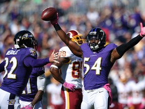 There once was a time when Ray Lewis roamed the middle of the field for the Ravens as the centerpiece of the best defense in the NFL. That role is now being played by Zach Orr (54), the middle linebacker and leading tackler for a unit ranked No. 1 in the league. (Nick Wass/AP Photo/Files)