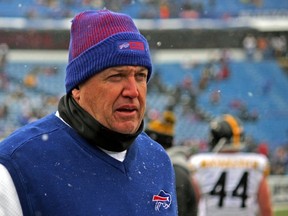 Bills head coach Rex Ryan is seen before his team faces the Steelers in Orchard Park, N.Y., on Sunday, Dec. 11, 2016. (John Kryk/Toronto Sun)