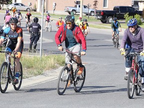 Cyclists take part in the Share the Road Ride in June. The Share the Road Cycling Coalition is a provincial cycling advocacy organization working to build a bicycle-friendly Ontario. (Gino Donato/Sudbury Star file photo)
