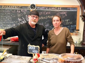 Sean Hazuda, a Red Seal chef with more than 25 years of professional cooking experience, and his wife Sandra reopened the Hick's Cafe to the public during the Mitchell Santa Claus Parade Dec. 2. The newly revamped Hick's Cafe will be serving a wide array of soups, sandwiches, wraps, coffees and teas from 8 a.m. to 4 p.m. Monday through Friday.  GALEN SIMMONS MITCHELL ADVOCATE