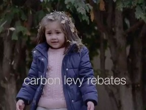 Screen shot of Alberta NDP's Climate Leadership Plan ad.