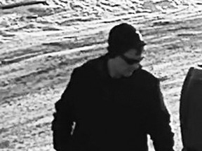 The above is a video image of the person responsible for stealing fuel from the Breton Esso Station on Dec. 2. The vehicle he was driving was also stolen.