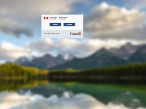 Screen shot of Canada.ca web page