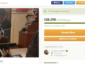 A GoFundMe page set up for Jakeem Tyler has raised more than $27,875 so far. (Screengrab)