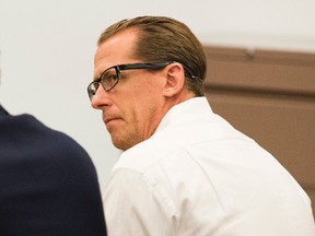 Steven Dean Gordon sits in court during his murder trial in Orange County Superior Court on Dec. 15, 2016, in Santa Ana, Calif. (Sam Gangwer/The Orange County Register via AP)
