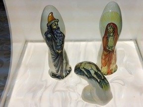 A Spanish sex shop has erected a 'nativity scene' using ceramic dildos, which has caused anger from Christian groups. (Facebook Photo)