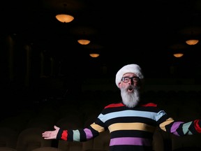 Tim Miller/The Intelligencer
The Empire Theatre's promotional manager, Andy Forgie, is getting in the holiday spirit on Friday December 16, 2016 in Belleville, Ont. The theatre will be playing free classic holiday movies in the week leading up to Christmas.