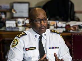 Toronto Police Chief Mark Saunders is pictured in his office on Dec. 16. (ERNEST DOROSZUK, Toronto Sun)