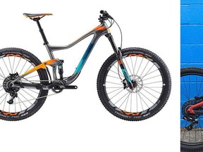 The Transcend Advanced and a Santa Cruz High Tower bikes that were stolen during a commercial break and enter.
