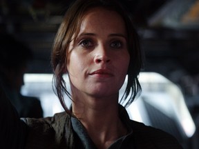 Felicity Jones as Jyn Erso in  "Rogue One: A Star Wars Story." (HO)