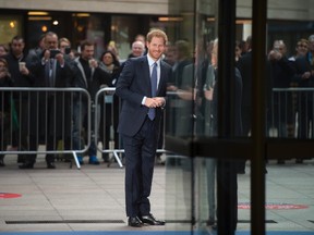 Prince Harry attends an ICAP Charity Trading Day in support of Sentebale on December 7, 2016 in London, United Kingdom. (Geoff Pugh - WPA Pool /Getty Images)