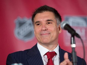 In this Sept. 27, 2013 file photo, Vincent Viola talks to the media about the future of the Florida Panthers during a press conference in Sunrise, Fla. (AP Photo/J Pat Carter)