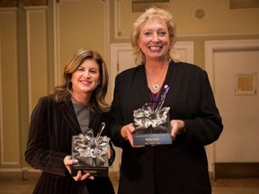 Sarnia-Lambton MP Marilyn Gladu stands with the leader of the official opposition, Rona Ambrose, both of whom won awards at the recent Maclean's Parliamentarian of the Year Awards.
Submitted photo for SARNIA THIS WEEK