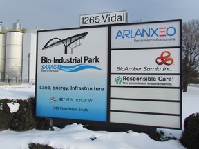 BioAmber's Sarnia plant is shown on Vidal Street. The Montreal company has signed a deal to begin producing succinic acid in China.
 Paul Morden/Sarnia Observer/Postmedia Network