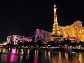 View taken on December 6, 2013 shows Paris Las Vegas, a hotel and casino located on the Las Vegas Strip in Las Vegas, Nevada. (JOHN GURZINSKI/AFP/Getty Images)