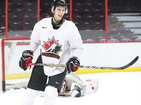 Thomas Chabot of Team Canada practises at Canadian Tire Centre in Ottawa on Dec. 20, 2016. (Jean Levac/Postmedia)