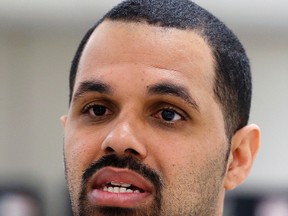 In this May 7, 2014, file photo, Rene Lima-Marin sits for an interview with The Associated Press about the circumstances of his sentencing and incarceration in a meeting room inside Kit Carson Correctional Center, a privately operated prison in Burlington, Colo. (AP Photo/Brennan Linsley, File)