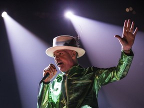 The Tragically Hip front man Gord Downie performing at the Canadian Tire Centre in Ottawa on Thursday August 18, 2016. (Errol McGihon/Postmedia Network)